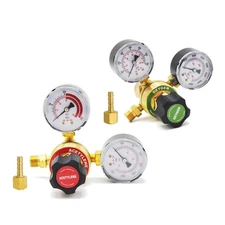 Oxygen And Acetylene Regulator Set, CGA540 and CGA200 Acetylene Inlet Connect...