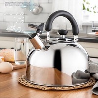 FlöTenkessel Teekessel Wasserkessel 2,5L Edelstahl Tee Wasserkocher Pfeifkessel