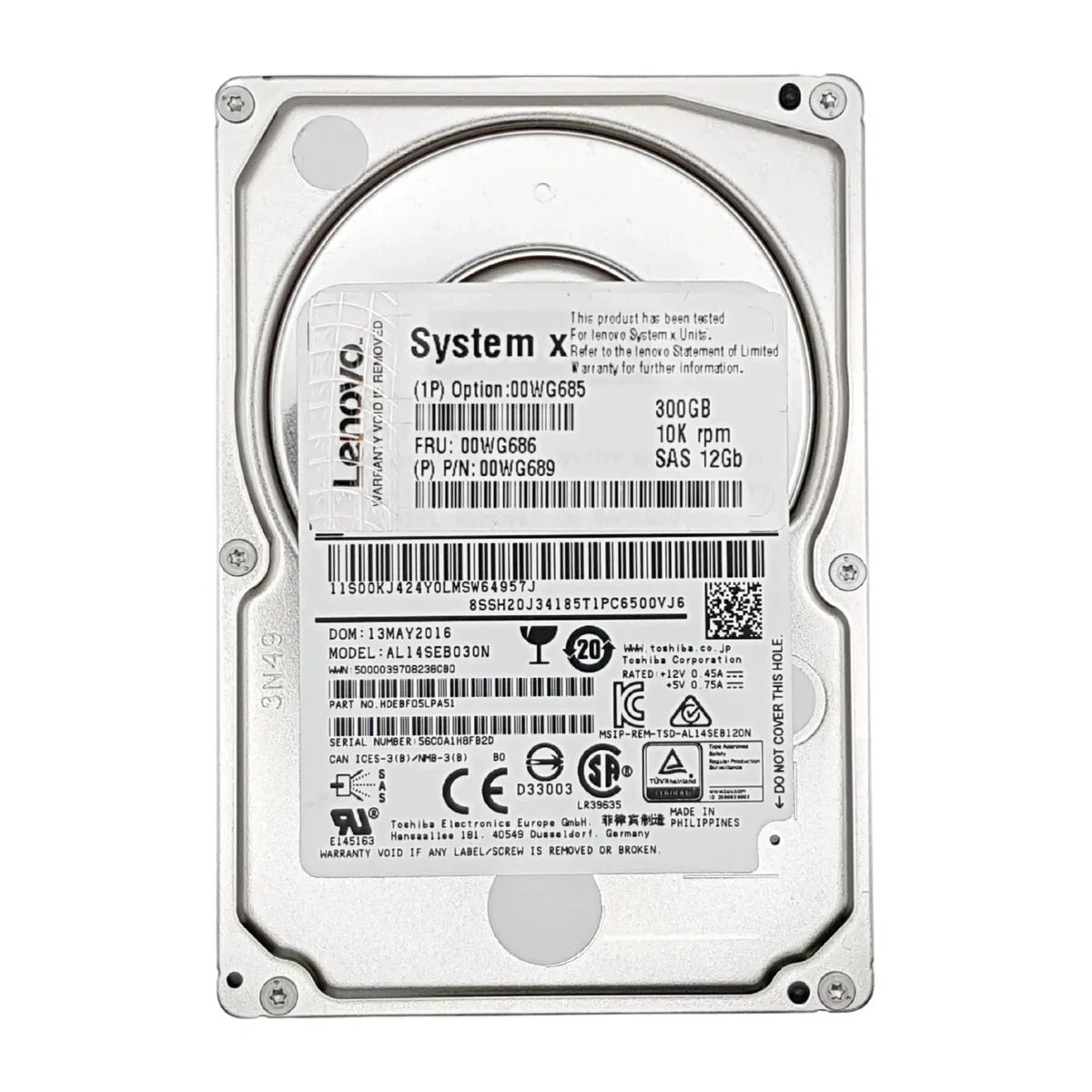 7XB7A00026 900GB 10K 12Gb SAS 2.5型 👒 HS 512n 【】 HDD