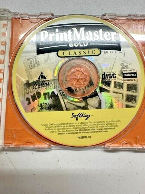 CD Softkey PrintMaster Gold Classic para Windows 3.1 y 95 PC Foto 4 de 4
