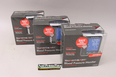 #ad Lot 3 SmartHeart Blood Pressure Monitors Adult Cuff 01 523SL HSN Brand New NIB $49.99