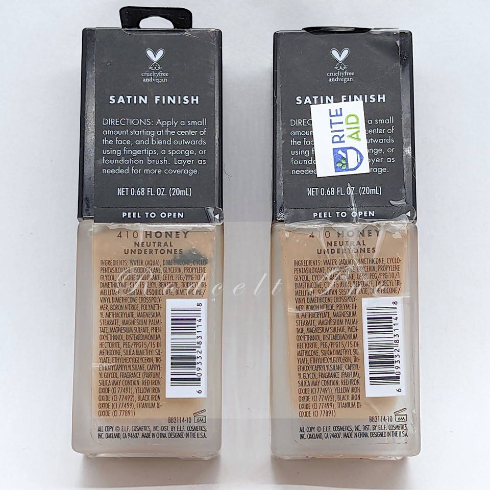 Elf Flawless Finish OilFree Flawless Satin Foundation 410 Honey 2
