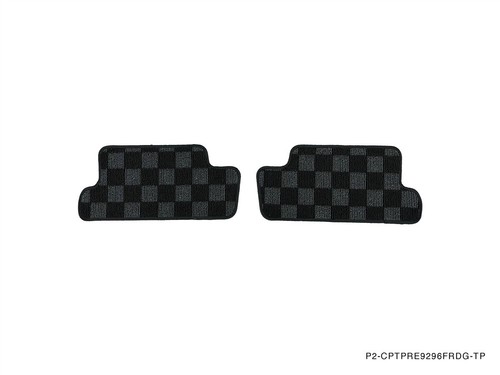 Alfombrillas de piso trasero delantero de carrera P2M para Honda Prelude BA BB 1992-96 a cuadros - Imagen 4 de 7