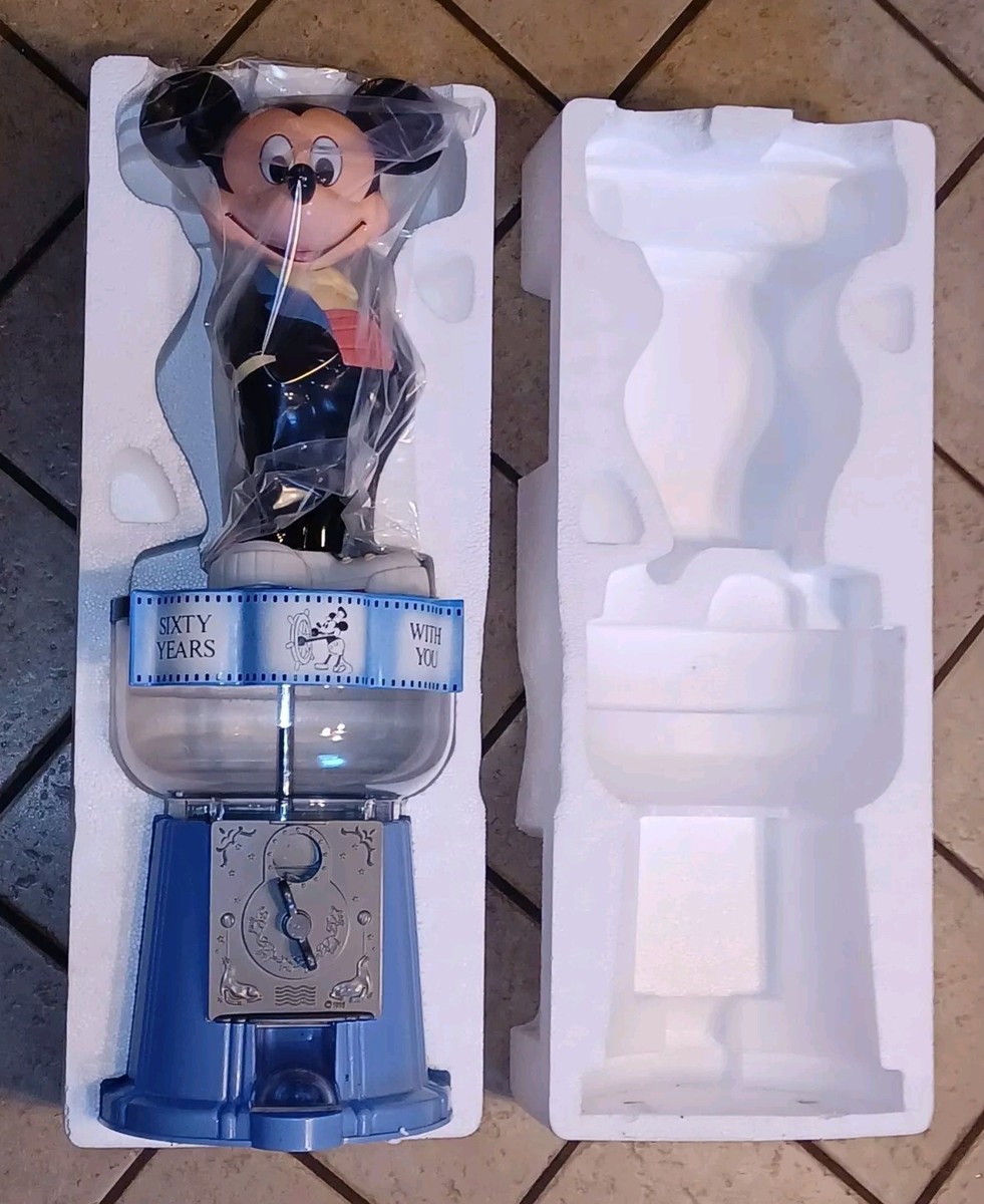 60th Anniversary Mickey Mouse Gum candy Ball M&M Machine BRAND NEW