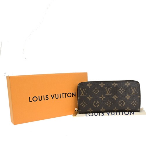 LOUIS VUITTON Zippy Wallet Long Bifold Monogram Leather Brown M60017 70RK257