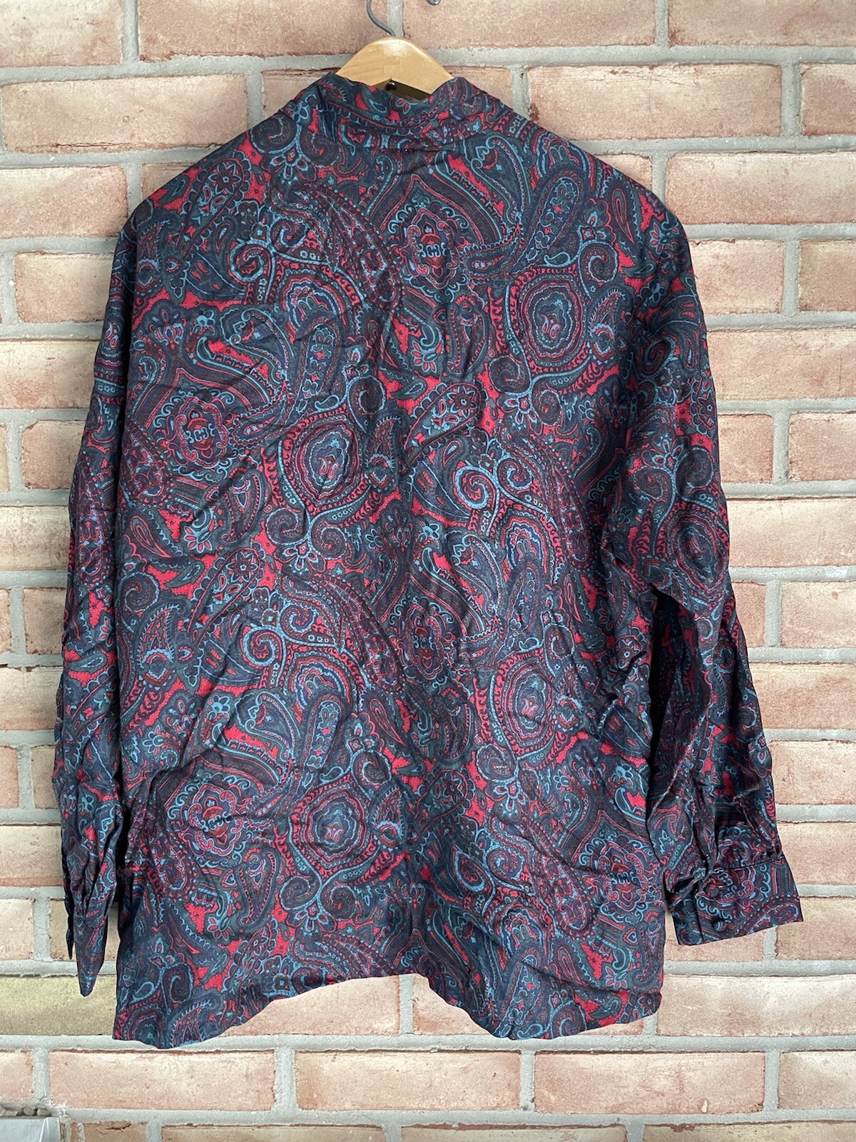 Vintage Pendleton Blouse Button Front Paisley Hig… - image 2