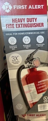 First Alert Heavy Duty Fire Extinguisher, Home / Commercial, UL rated 3-A:40-B:C