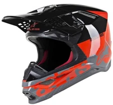 Alpinestars S-M8 Supertech Black Fluo Red Motorcycle Crash Helmet New