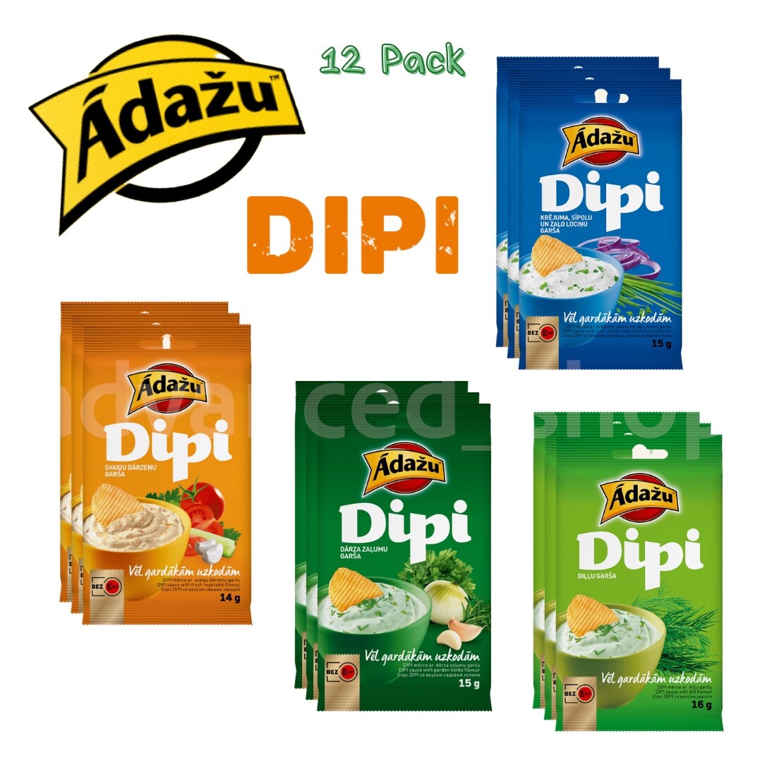 Salsa ADAZU DIPI con crema agria, sabor cebolla/vegetal/hierbas de jardín/eneldo