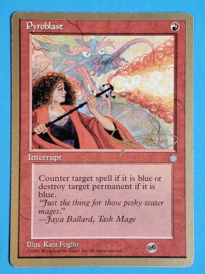 1x Pyroblast Interrupt 1996 Pro Tour Collector Set NYC SB Mtg Magic Card Justice