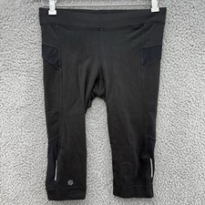 Athleta Capri Crop Athletic Gym Legging Pant Black Women's Size Small Reflect