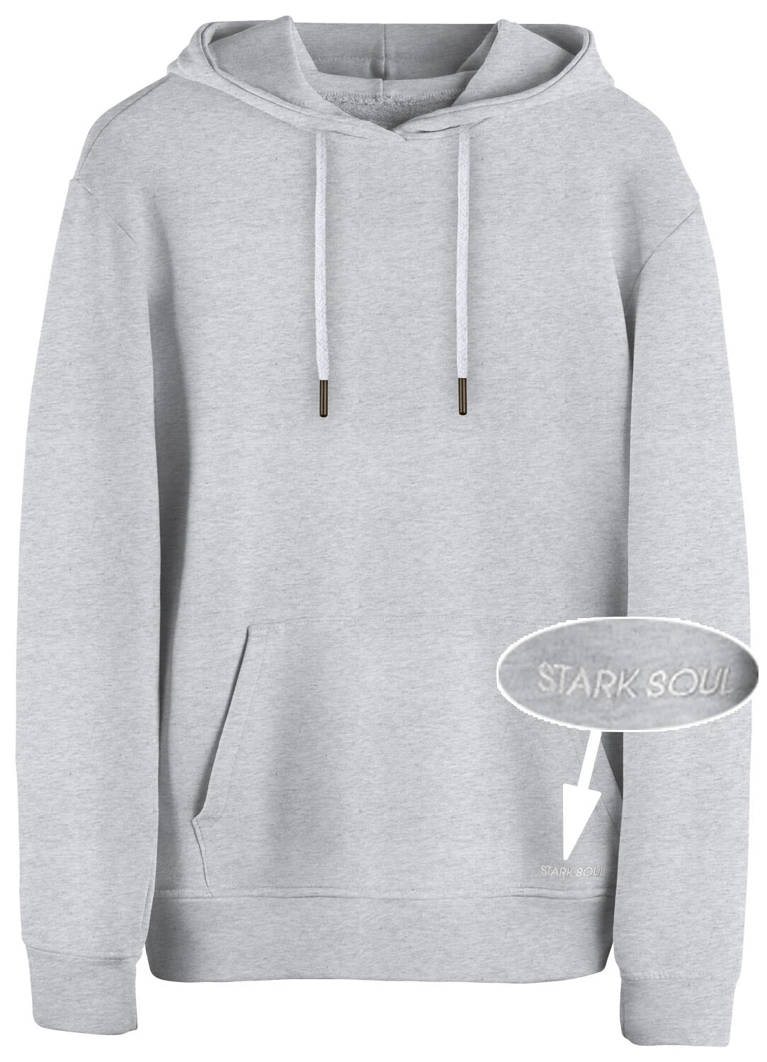 SACAI Felpa con cappuccio bianca maglione con cappuccio unisex interno ruvido 270 gsm cotone