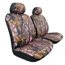 Front Seat Cover Durable Pink Camo Canvas Car Seat Covers For Subaru Forester