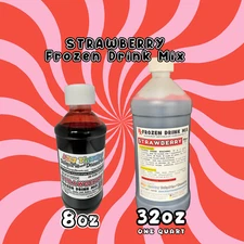 STRAWBERRY Frozen Drink Syrup - 8oz or 32 oz - Great for Ninja Slushi Maker