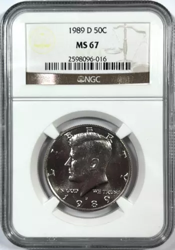 1989-D Kennedy Half Dollar 50c NGC MS 67