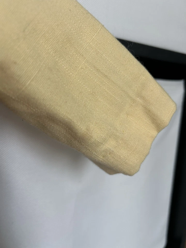 Blazer Traje Chaqueta Vintage Años 70 Bebés Niños 2T Meses Amarillo Pascua Abotonada Foto 2 de 4