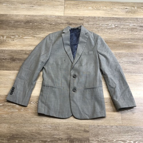 CALVIN KLEIN Button Front Long Sleeve Blue Suit Blazer Jacket Boys Size 10 R - Picture 2 of 10