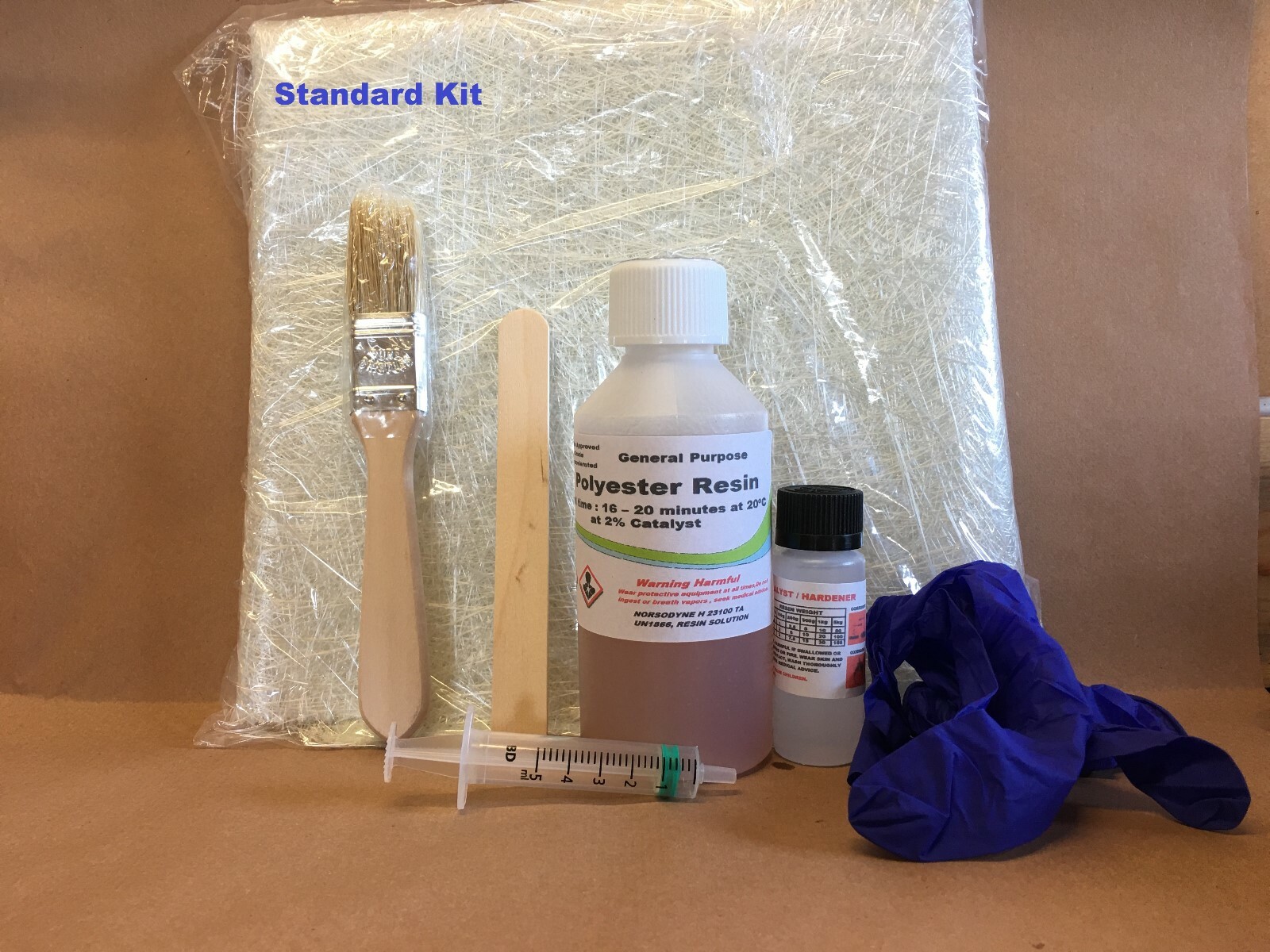 Fibreglass Repair kit Lloyds Resin 250g to 2kg + mat + Hardener Lloyds