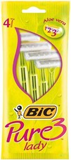 BIC – Set di 5 buste di 4 Rasoi Pure Lady 3 lame + bande Lubrificante