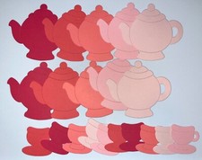   20 pc. TEA POT  CUPS cardstock die cuts / card making