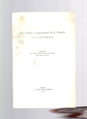 66S UNA ORATIO PROGRAMMATICA DI G. ZABARELLA 1966
