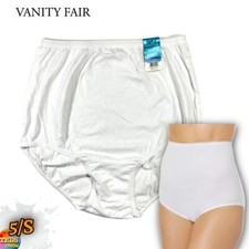 NWT Vanity Fair 5/S Perfectly Yours Cotton Classic Brief Underwear 15318 White
