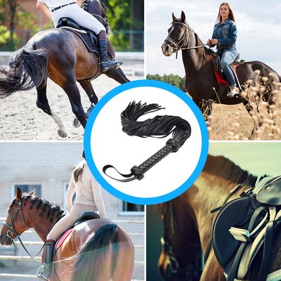 Cravache D'Équitation En Cuir De Vache – Souple Et Confortable – Stabstore FL-108-B