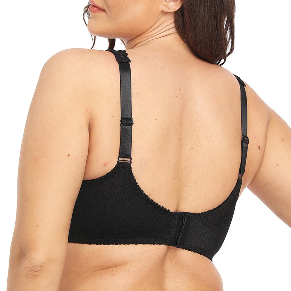 Women's Plus Size Full Coverage Underwire Unlined Minimizer Lace Bra C D DD GHIJ - Image 3 of 4