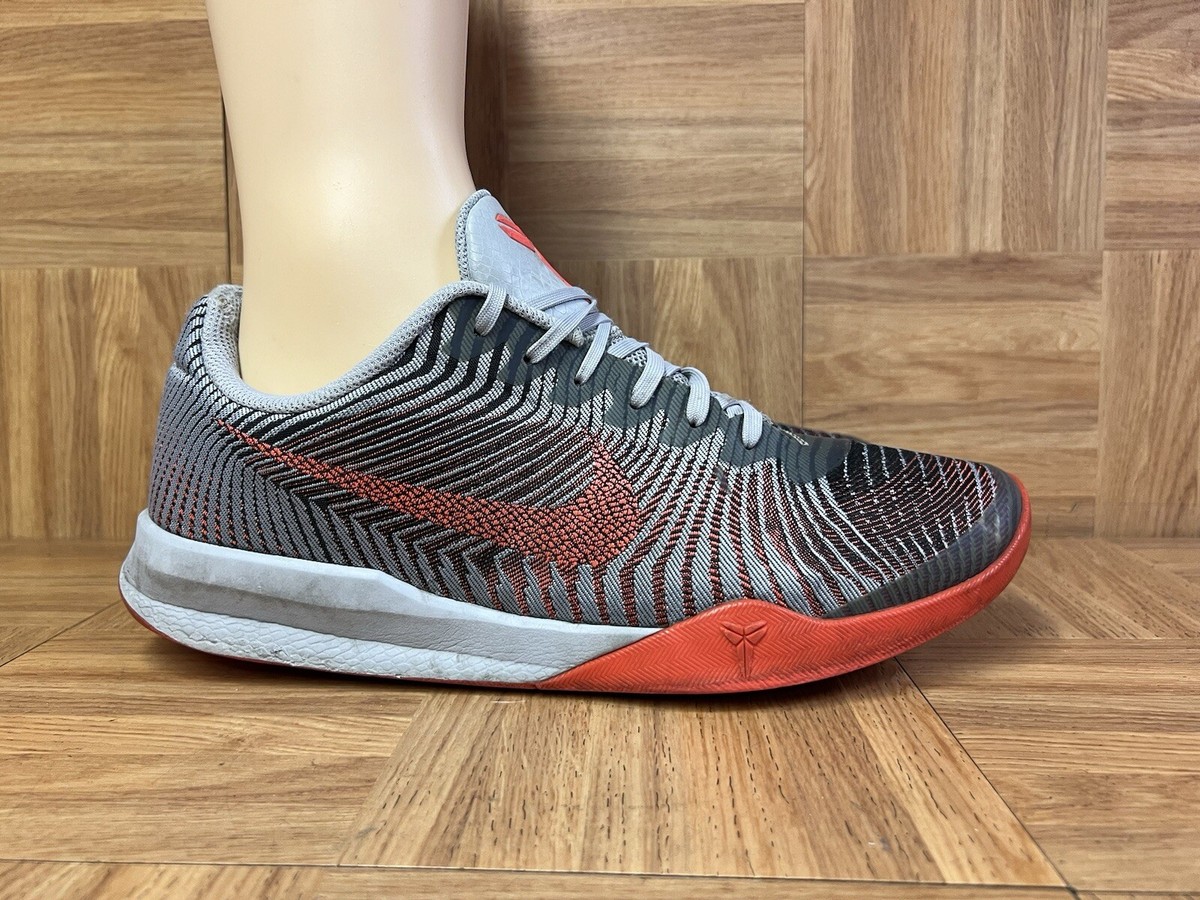 RARE🔥 Sz 12 - Nike KB Mentality 2 Wolf Grey Bright Crimson