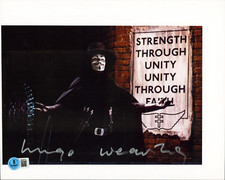 Hugo Weaving ~ Signed Autographed V for Vendetta Photograph ~ BAS Beckett