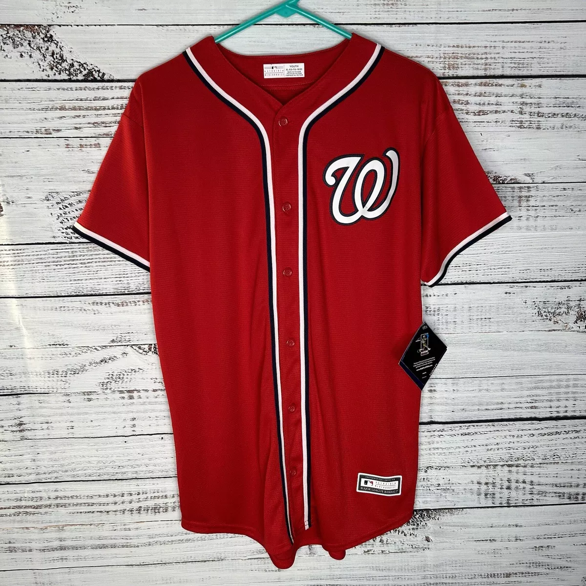 New Washington Nationals Bryce Harper #34 Majestic MLB Jersey Red Youth Kids XL