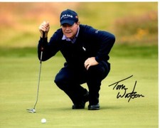 TOM WATSON Signed Autographed 8x10 PGA GOLF Photo