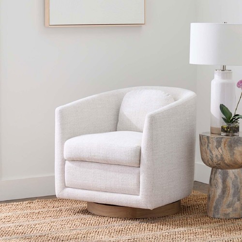 Details by Becki Owens Isla Upholstered Swivel Chair | eBay