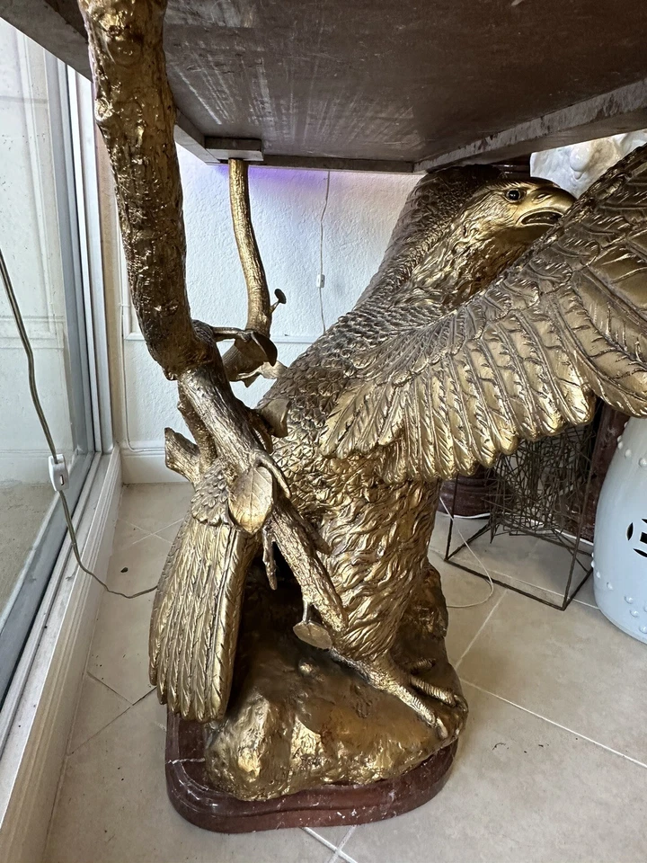 古董镀金青铜联邦美国鹰控制台桌面大理石上衣纽约 — 第 4/4 张图片