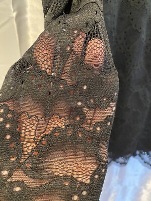 NWT Bebe Long Sleeve Scallop Lace Open Back Mock Neck Bodycon Black Mini Dress M | eBay NWT Bebe Long Sleeve Scallop Lace Open Back Mock Neck Bodycon Black Mini Dress M | eBay