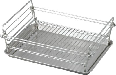 Foldable and Durable Stainless Steel Dish Drainer, Drying Rack