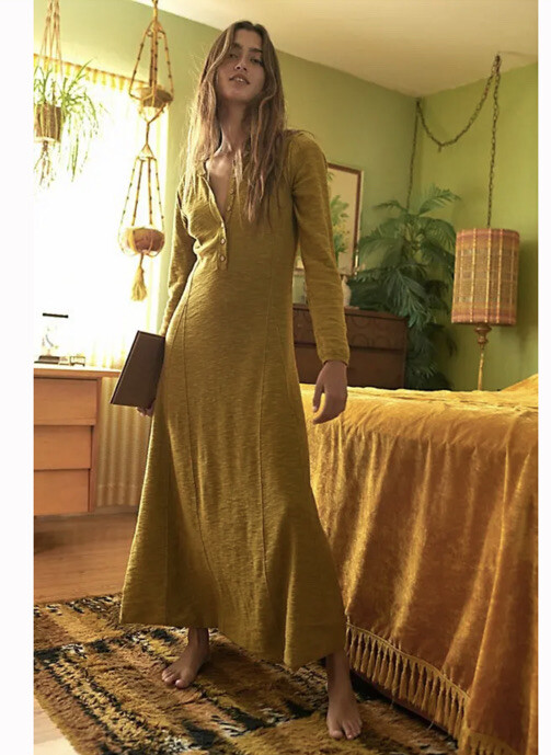fp beach sweater dress Free People El Topo Maxi XS In Olive Bitter this effortless sweater dress ヴィンテージドレスの型紙 THE SEWING PATTERN TUTORIALS: Color Code:017
