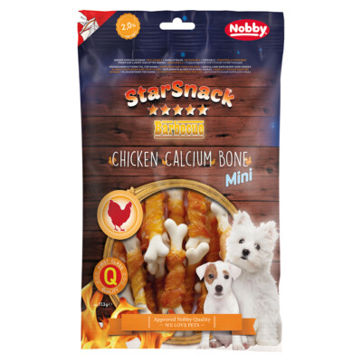 Nobby Starsnack Barbecue Mini Chicken Calcium Bone 113 g, NEU