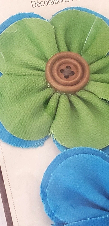 ВОСПОМИНАНИЯ бутик флер цветочные украшения - 2шт - синий/зеленый - Изображение 3 из 3