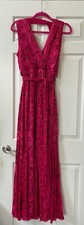 "Alice and Olivia" "pink" "maxi dress" "size 4" "mock wrap silhouette" "dress"