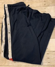 Men's Tommy Hilfiger Jeans Athletic Track Nylon Button Up Pants Vintage Medium