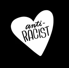 ANTI-RACIST IN HEART VINYL DECAL PERMANENT WINDOWS CARS TRUCKS AWARENESS LOVE 
