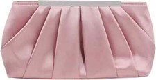 Elegant Evening Clutch Pleated Satin Bridal Purse Party Prom Banquet Handbag
