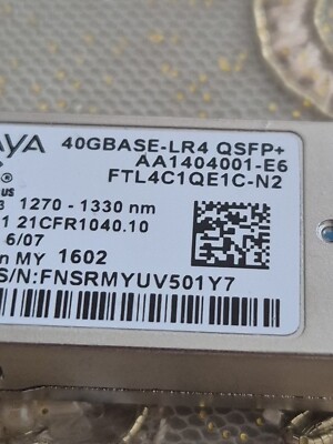 Avaya 3rd AA1404001-E6 QSFP+-Transceivermodul 