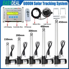 12V Single Axis Solar Tracking + 6000N DC 12V Linear Actuator +LCD Controller EL