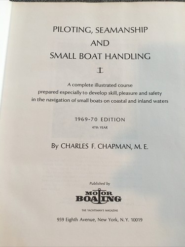 Chapman Piloting: Seamanship and Small Boat Handling Hard Cover Boating - Picture 4 of 10