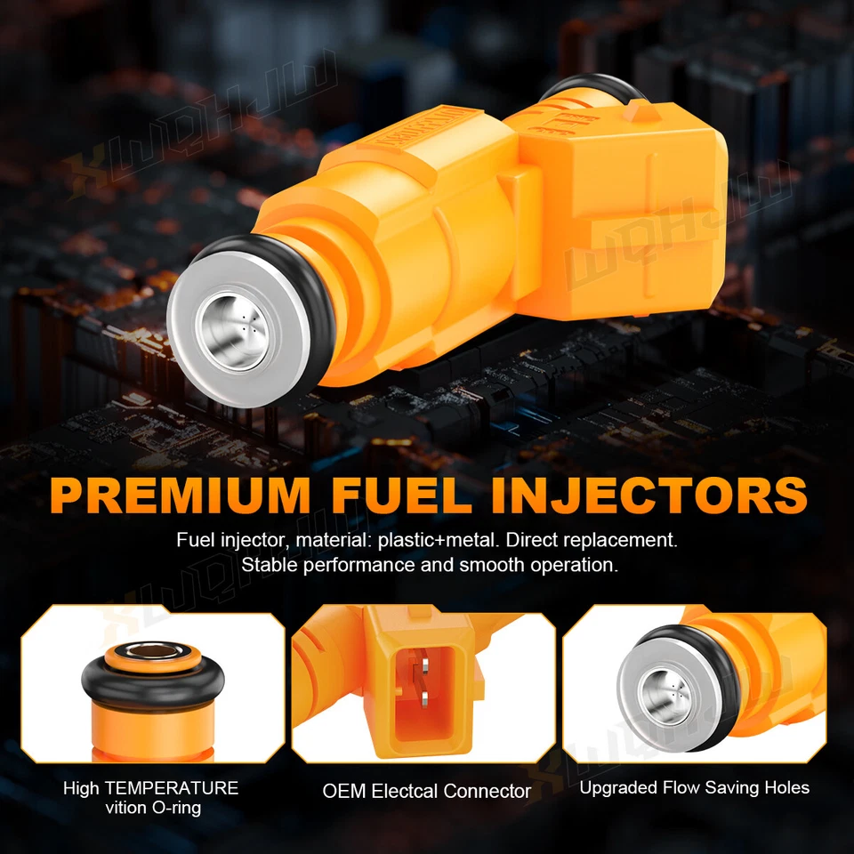 Juego de 8 inyectores de combustible originales XWQHJW para Ford Lincoln Mercury 4,6 L 5,0 L V8 Foto 3 de 4
