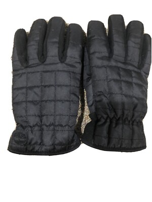 NWT Mens Timberland Quilted Touchscreen Gloves Fleece Trim