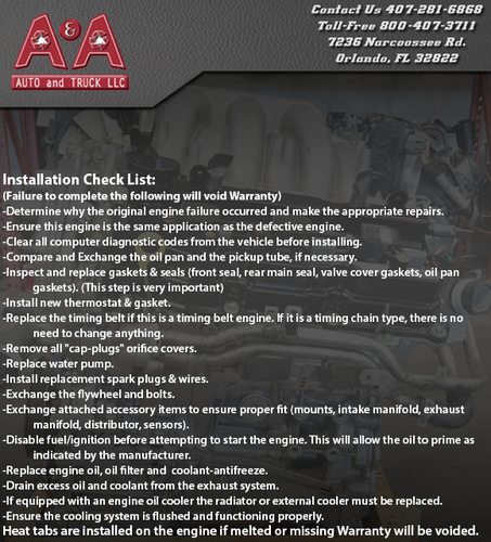 SUBARU LEGACY FORESTER OUTBACK 3.0L ENGINE 74K MILES 2001 2002 2003 2004 - Picture 12 of 12