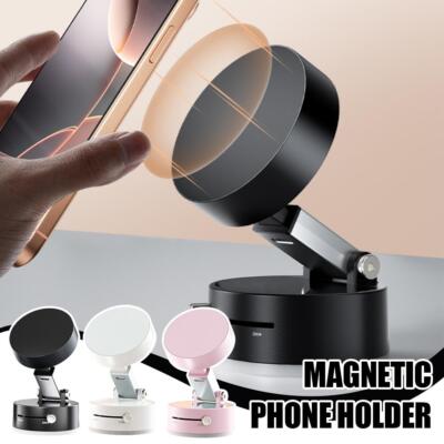 Vacuum Magnetic Suction Cup Car Phone Holder Stand Car Mount 360° Rot Fast